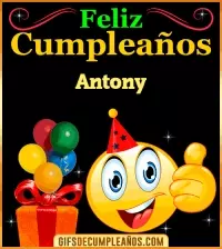 Gif de Feliz Cumpleaños Antony